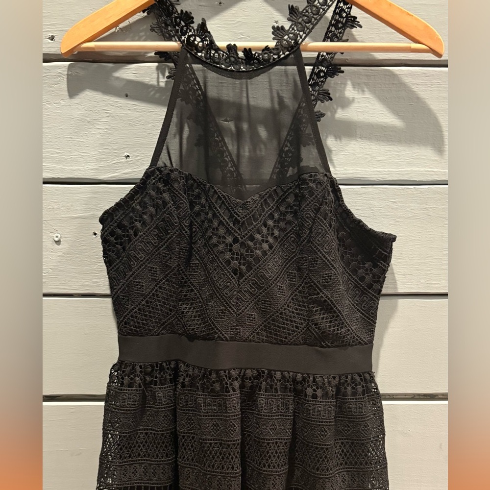 Francesca's Collections Black Lace Mini Dress - Picture 2 of 6